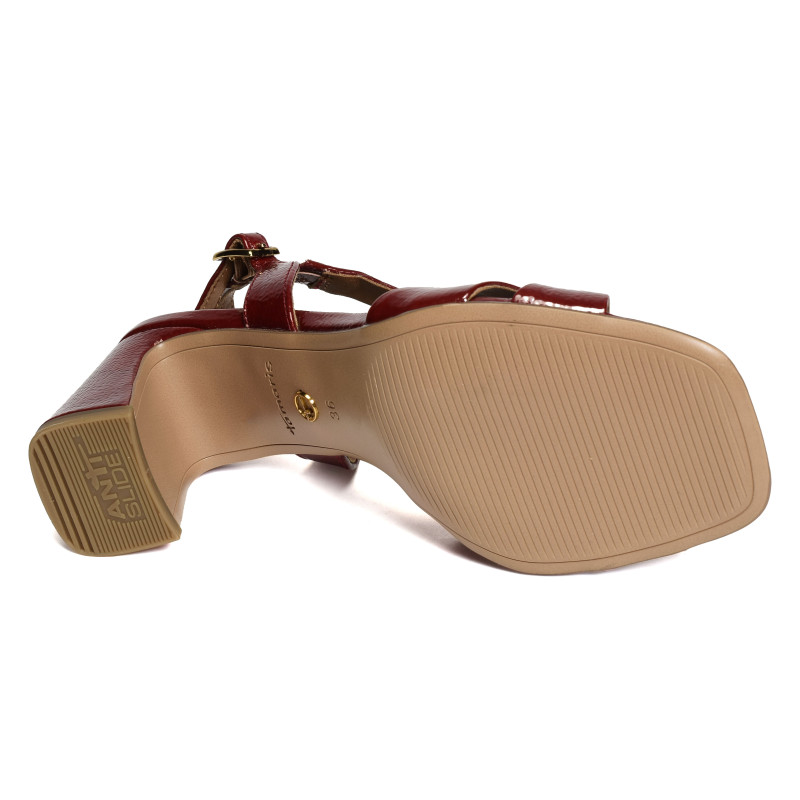 28339 Verni Rouge, Nu-Pieds à talon Tamaris