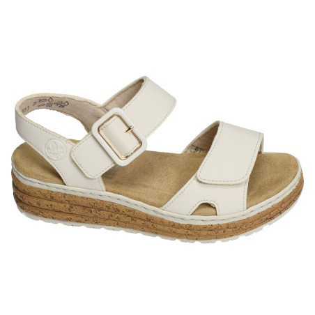 62760 Beige, Sandales compensées Rieker