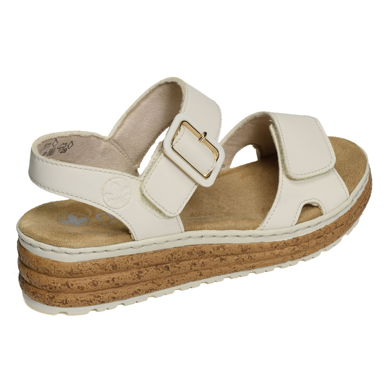 62760 Beige, Sandales compensées Rieker