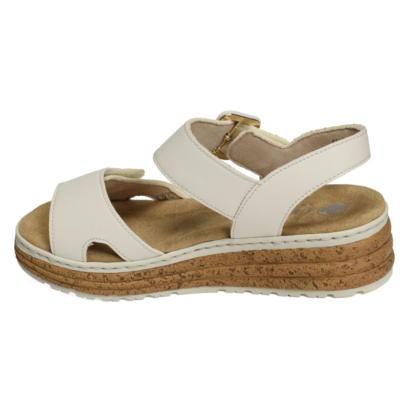 62760 Beige, Sandales compensées Rieker