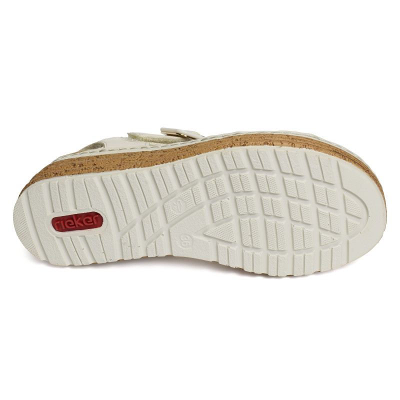 62760 Beige, Sandales compensées Rieker