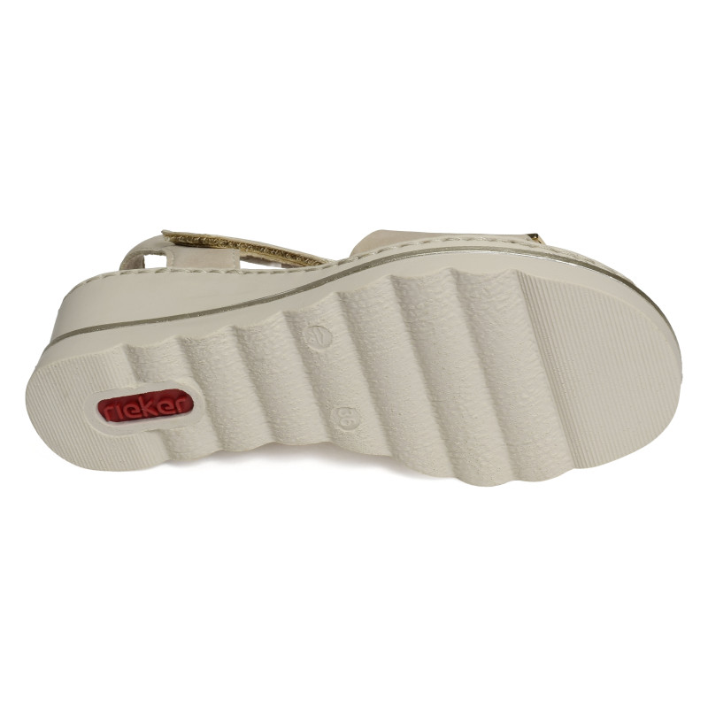 67410 Beige, Sandales compensées Rieker
