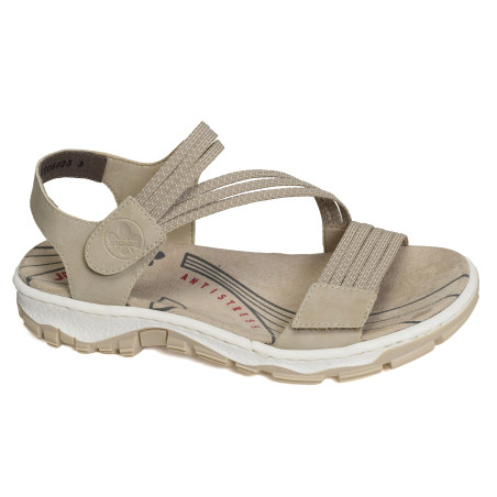 68871 Beige, Sandales plates Rieker