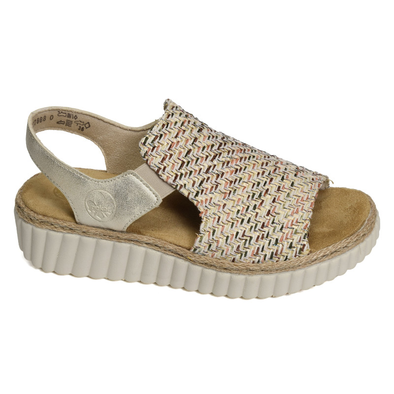 69276 Platine, Sandales compensées Rieker