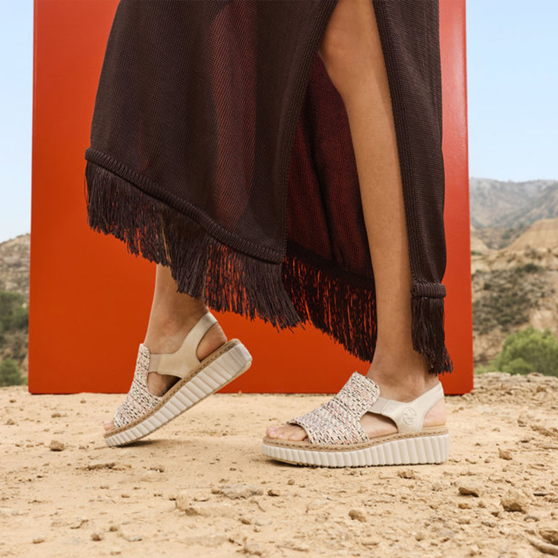 69276 Platine, Sandales compensées Rieker