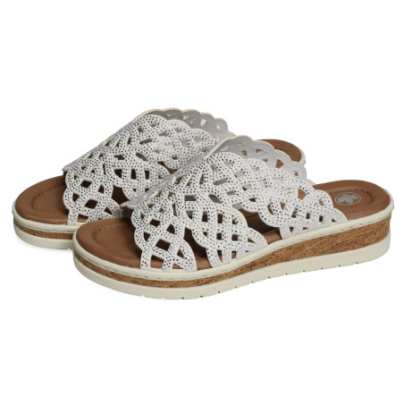 V4189 Blanc, Mules Rieker