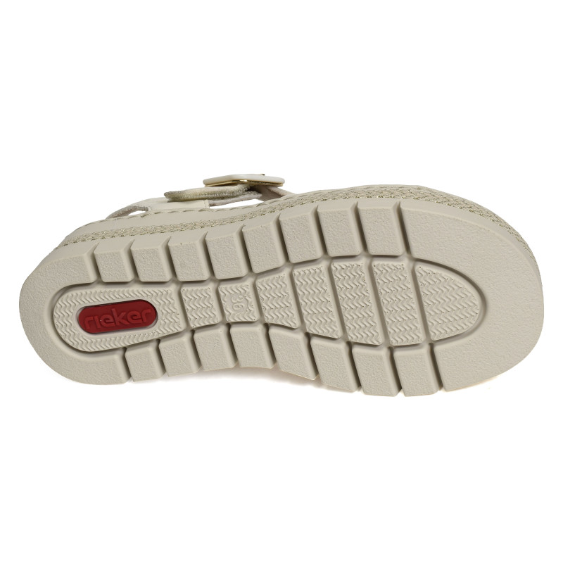 V4952 Blanc, Sandales compensées Rieker