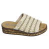 629X8 Beige Platine, Mules Rieker