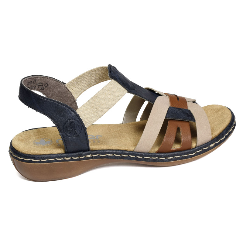 65918 Beige Marine, Sandales plates Rieker