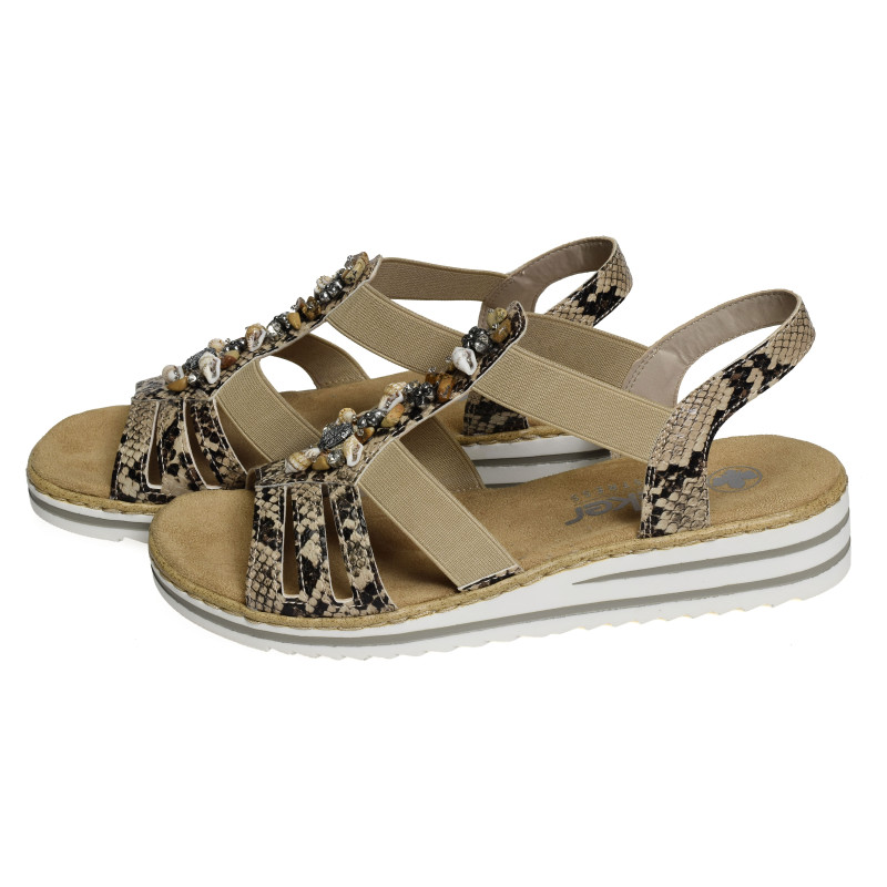 V0649 Python, Sandales compensées Rieker