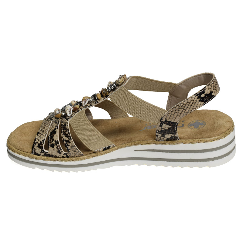 V0649 Python, Sandales compensées Rieker