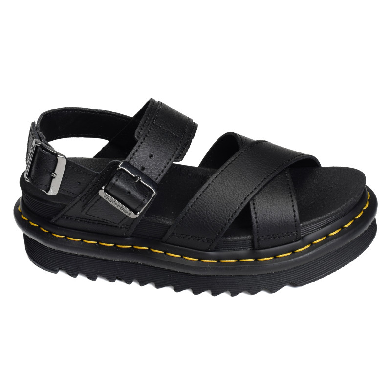 VOSS II STRAP SANDAL Noir, Nu-Pieds à plateforme Dr Martens