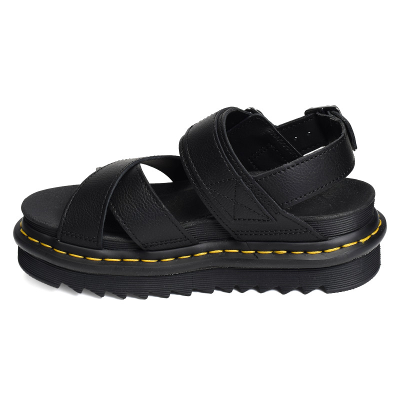VOSS II STRAP SANDAL Noir, Nu-Pieds à plateforme Dr Martens