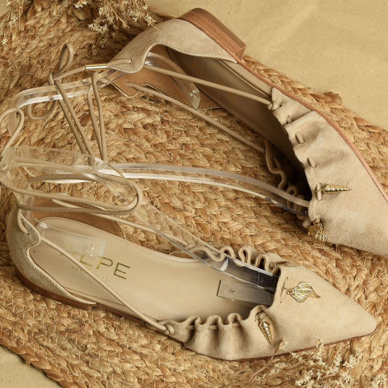 AUDREY 5521 Beige, Ballerines Alpe