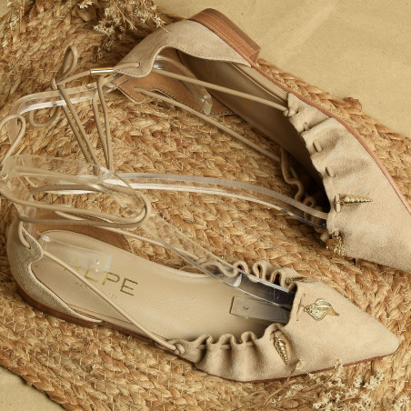 AUDREY 5521 Beige, Ballerines Alpe