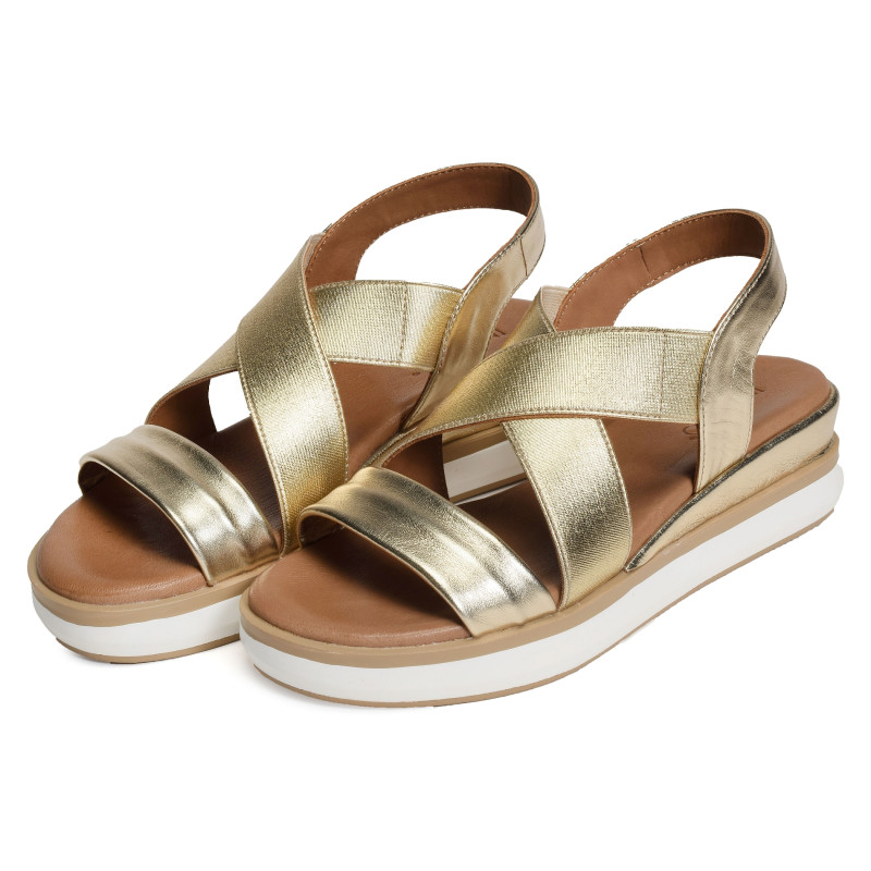 113015 Gold, Sandales compensées Inuovo
