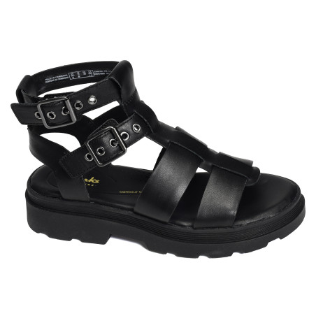 ORINOCO3 COVE Noir, Nu-Pieds à plateforme Clarks