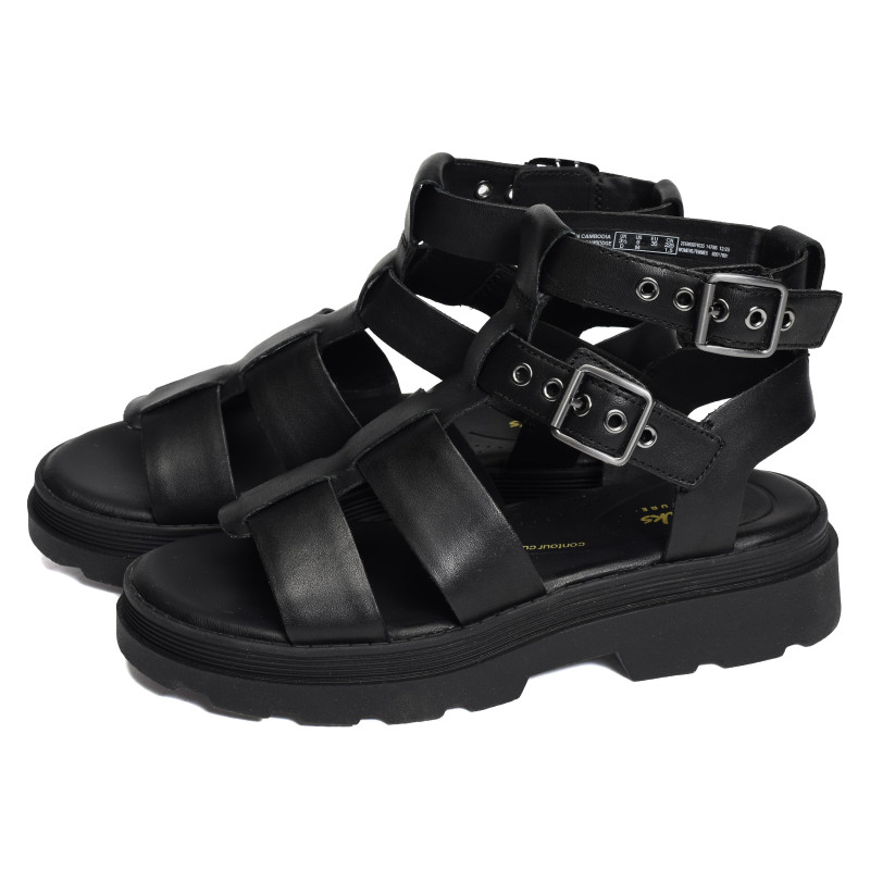 ORINOCO3 COVE Noir, Nu-Pieds à plateforme Clarks