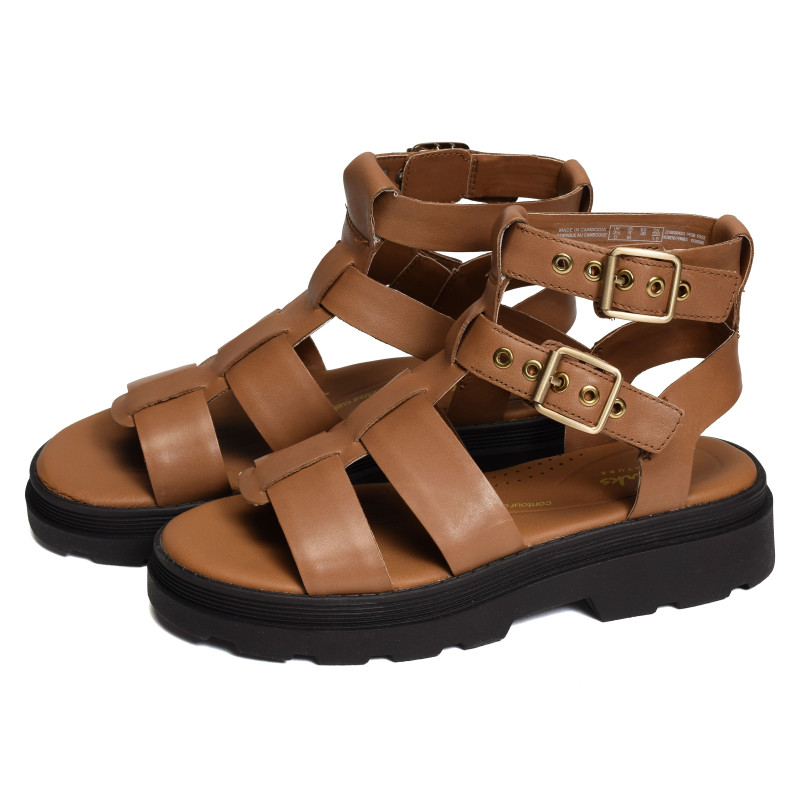 ORINOCO3 COVE Tan, Nu-Pieds à plateforme Clarks