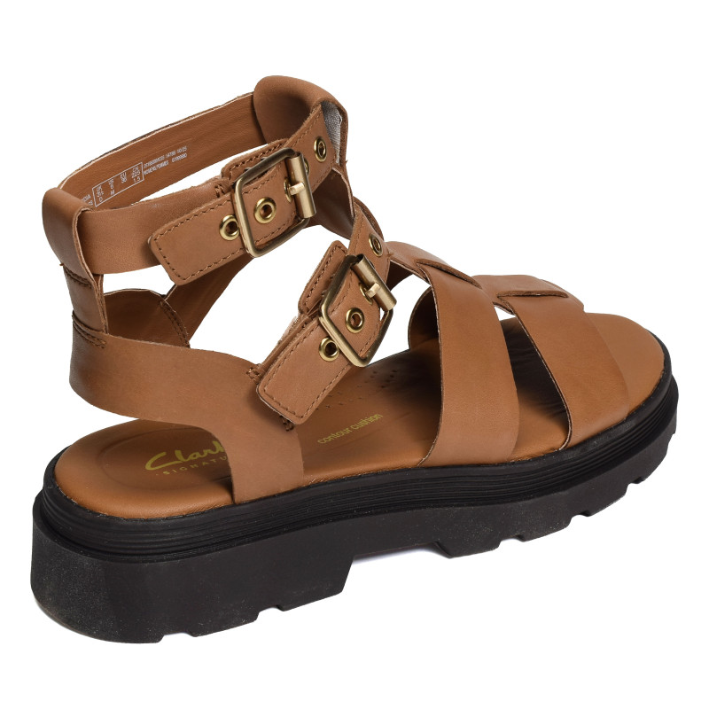 ORINOCO3 COVE Tan, Nu-Pieds à plateforme Clarks