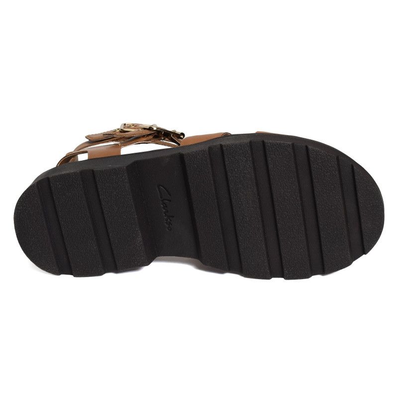 ORINOCO3 COVE Tan, Nu-Pieds à plateforme Clarks