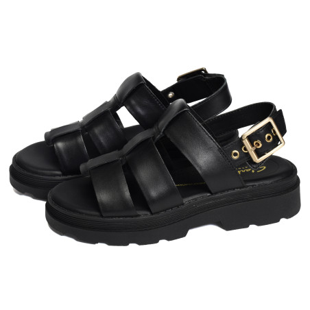 ORINOCO3 STRAP Noir, Nu-Pieds à plateforme Clarks