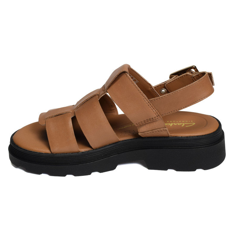 ORINOCO3 STRAP Tan, Nu-Pieds à plateforme Clarks