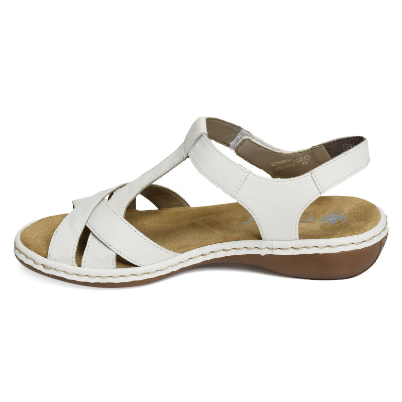 65919 Blanc, Sandales plates Rieker