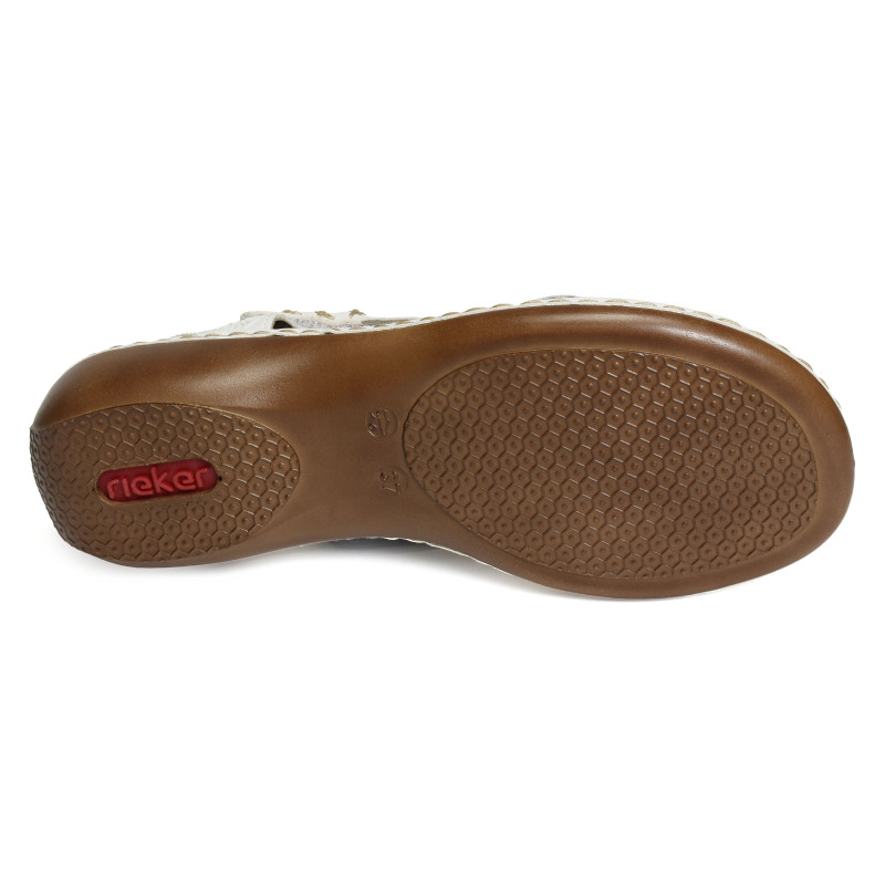 65919 Blanc, Sandales plates Rieker