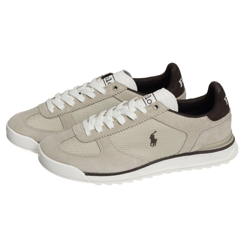 VARICK PP Beige Marron, Baskets running Polo Ralph Lauren