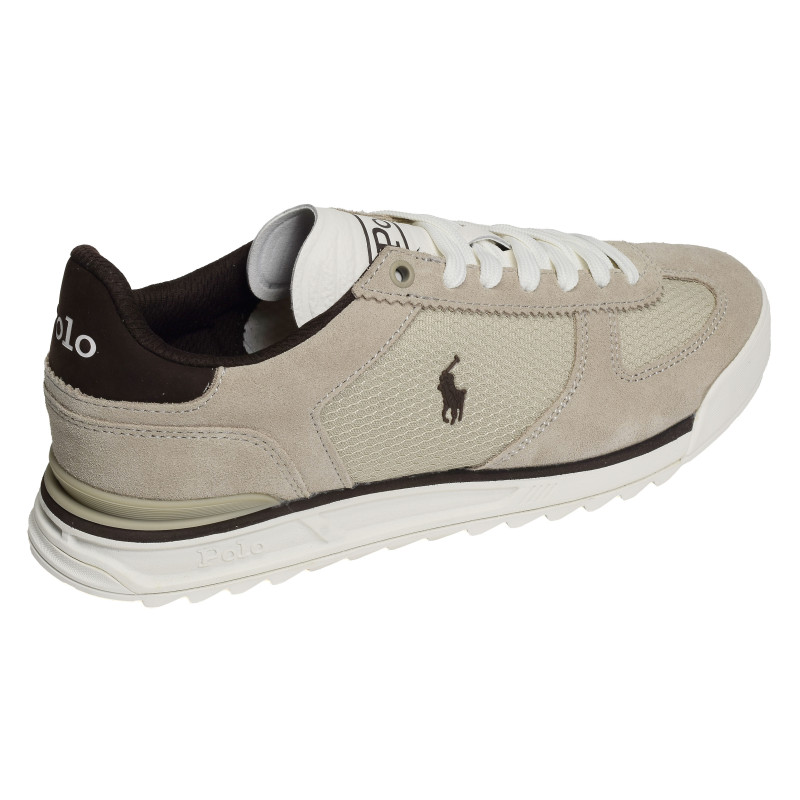 VARICK PP Beige Marron, Baskets running Polo Ralph Lauren