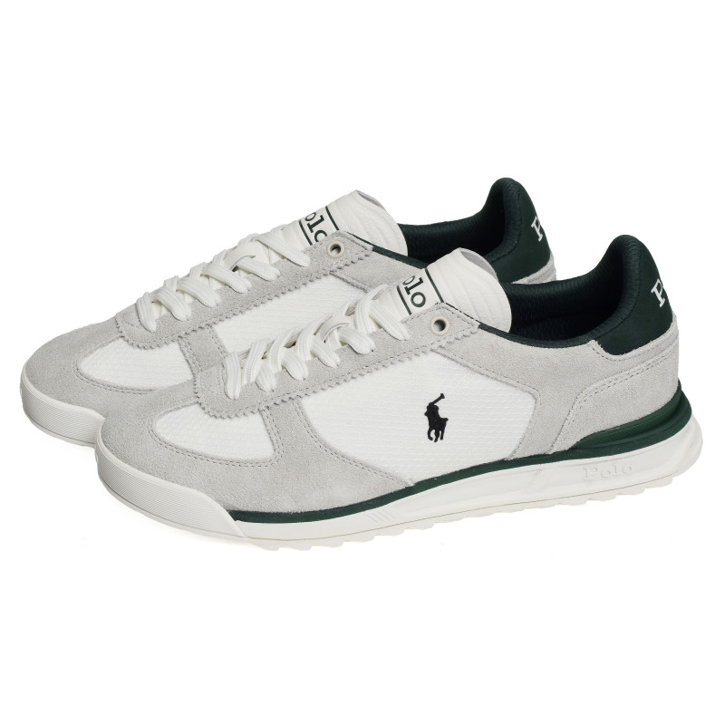 VARICK PP Blanc Vert, Baskets running Polo Ralph Lauren
