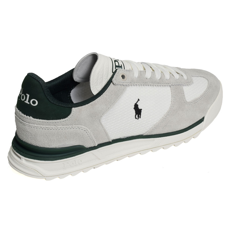 VARICK PP Blanc Vert, Baskets running Polo Ralph Lauren