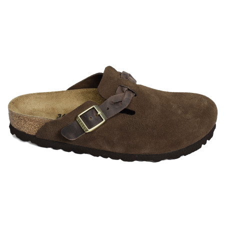 BOSTON BRAIDED Chocolat, Sabots Birkenstock