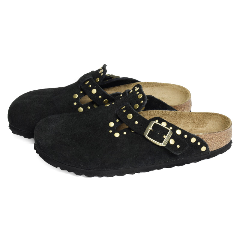 BOSTON RIVET Noir, Sabots Birkenstock