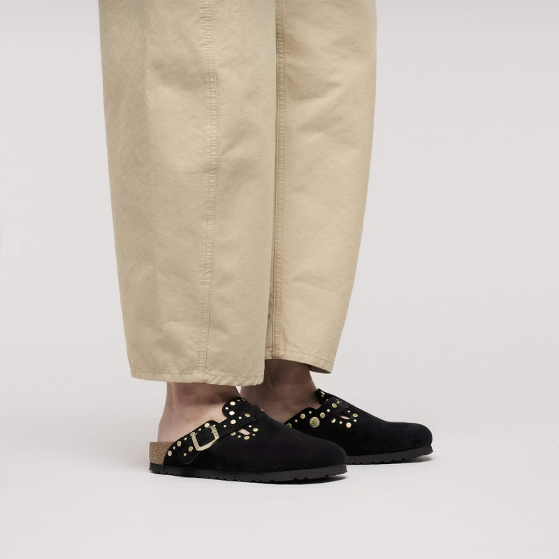 BOSTON RIVET Noir, Sabots Birkenstock