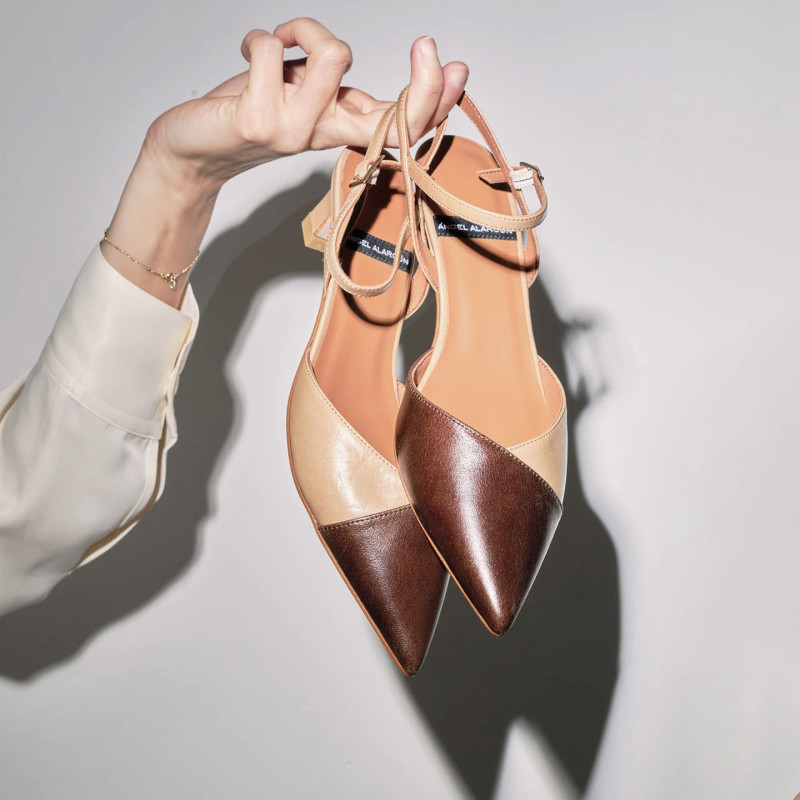 SERENA 26012 Beige Marron, Slingback Angel Alarcón