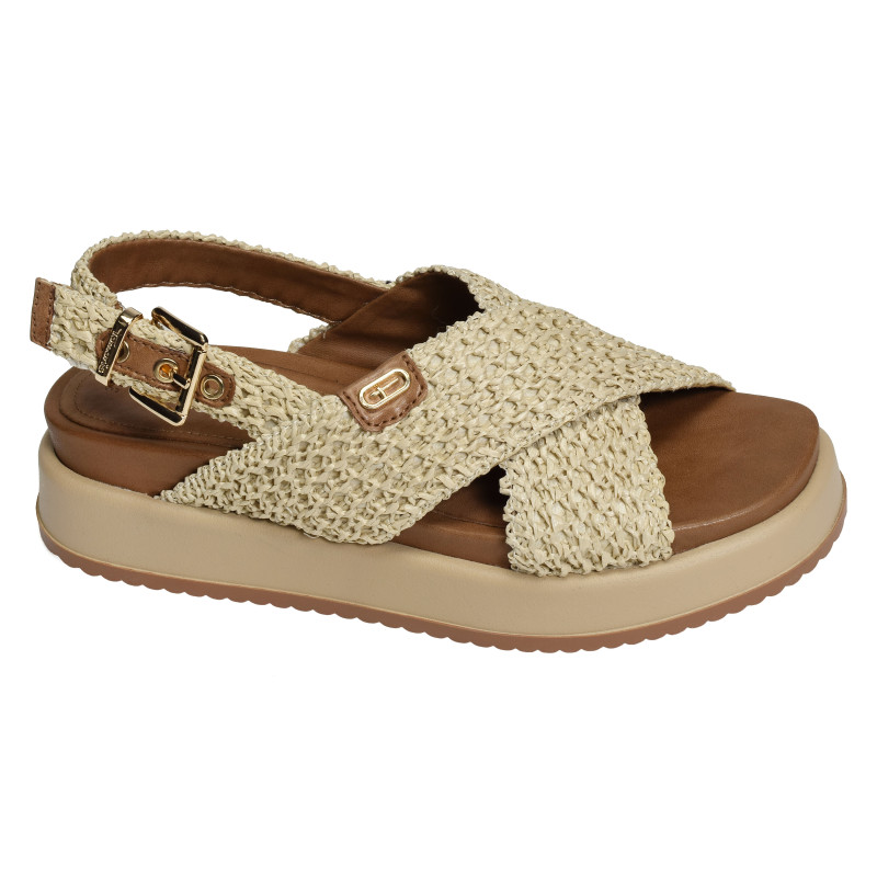 28224 Beige, Nu-Pieds à plateforme Tamaris