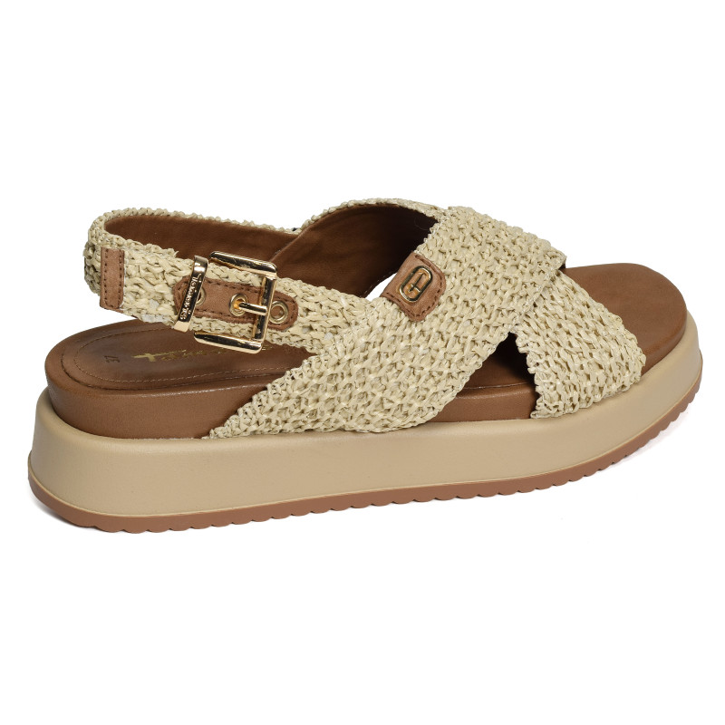 28224 Beige, Nu-Pieds à plateforme Tamaris