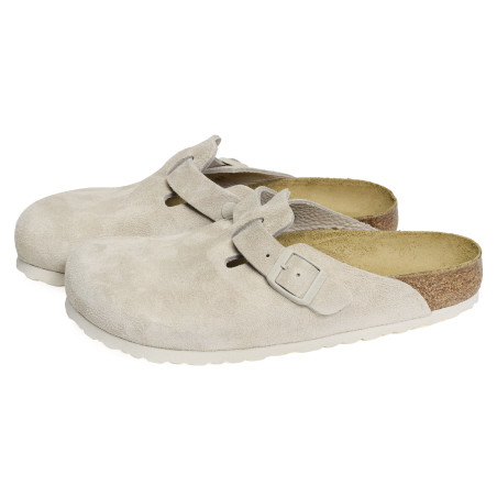 BOSTON SUEDE Ecru, Sabots Birkenstock