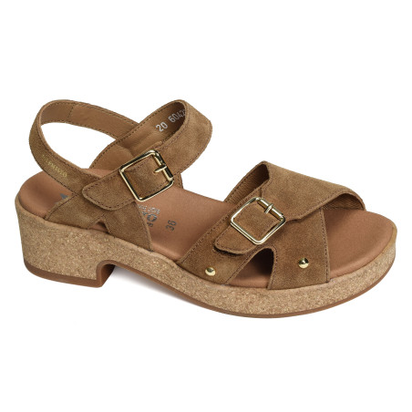 FEDORA Tabac, Sandales compensées Mephisto