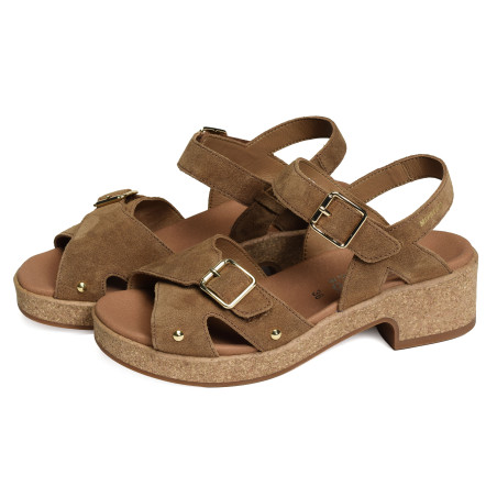 FEDORA Tabac, Sandales compensées Mephisto