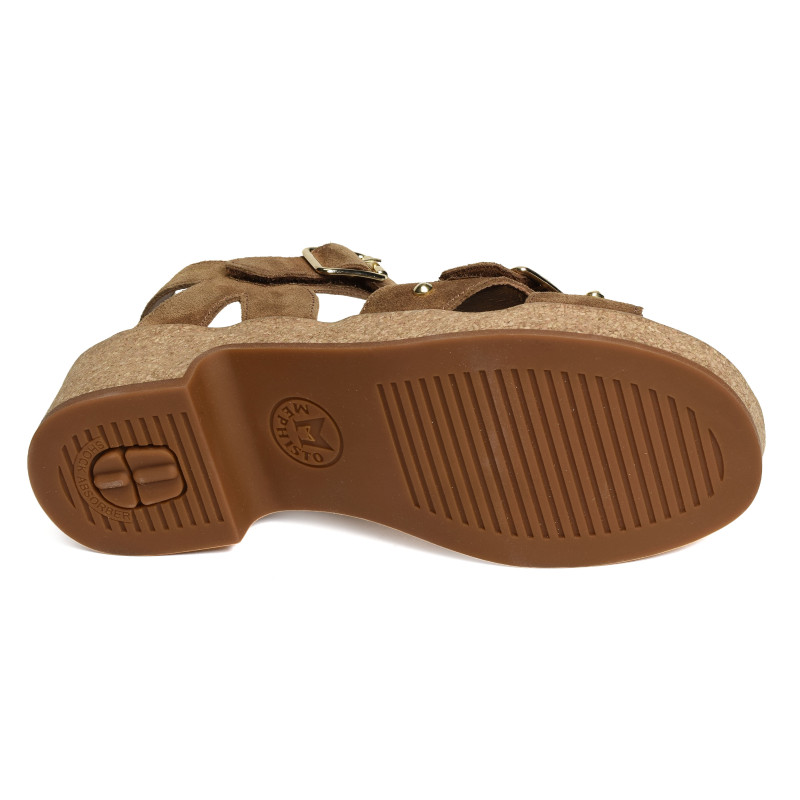 FEDORA Tabac, Sandales compensées Mephisto