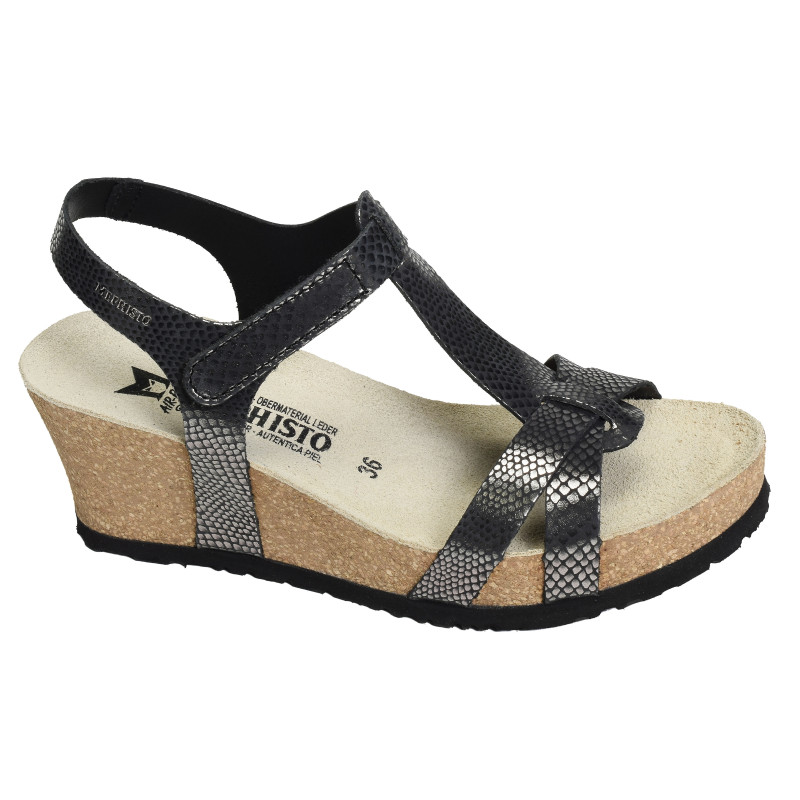 LIVIANE Anthracite, Sandales compensées Mephisto
