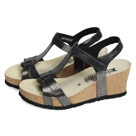 LIVIANE Anthracite, Sandales compensées Mephisto