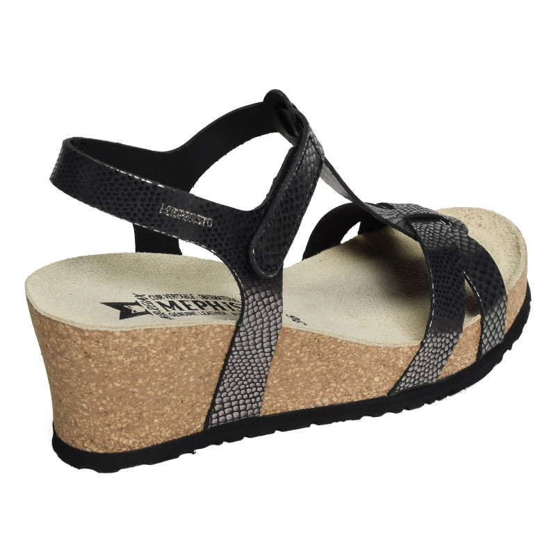 LIVIANE Anthracite, Sandales compensées Mephisto