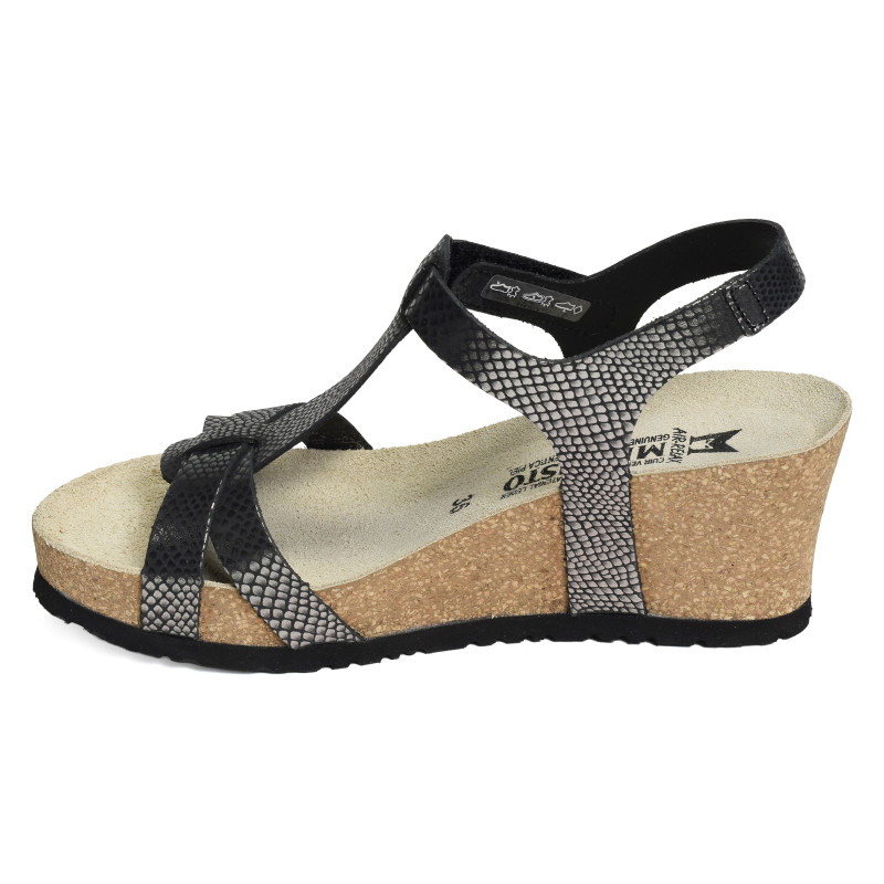 LIVIANE Anthracite, Sandales compensées Mephisto