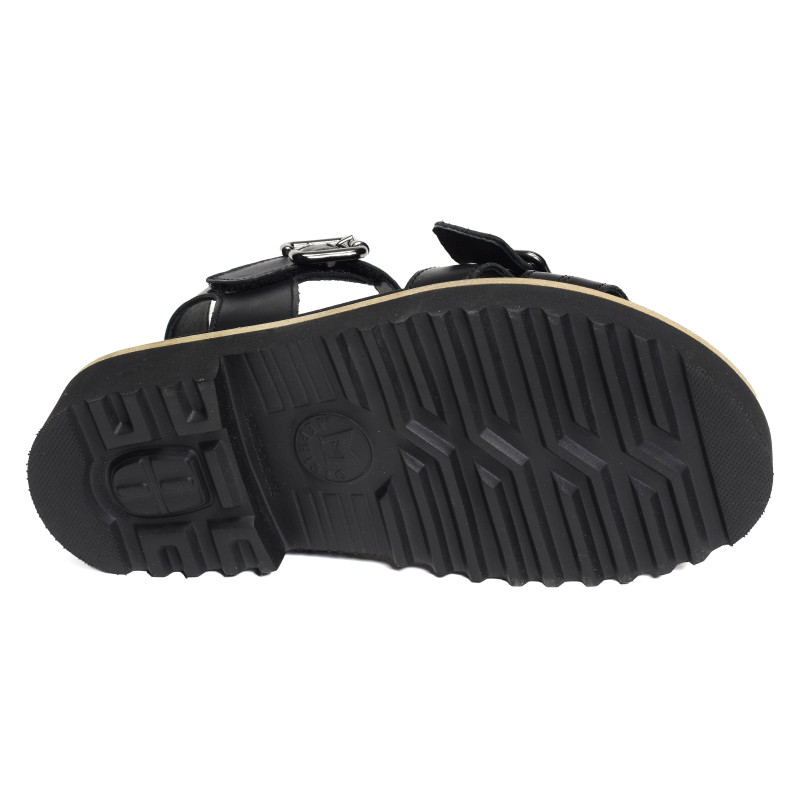 VALNY Noir, Nu-Pieds à plateforme Mephisto