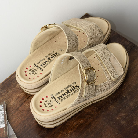 RANDYA Beige Platine, Mules Mephisto