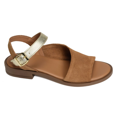 45090E Camel Or, Sandales plates We Do